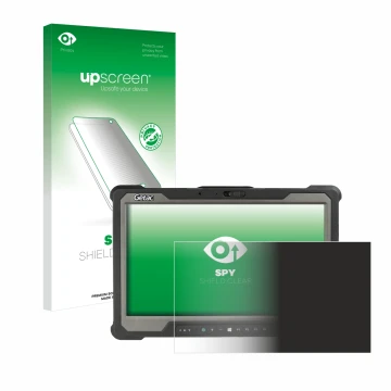 Front side of a product packaging with the brand logo upscreen. Next to it is the device Getac A140 shown with the correspondi