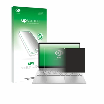 Front side of a product packaging with the brand logo upscreen. Next to it is the device HP Pavilion x360 Convertible 15-erX s