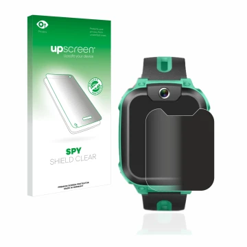 Front side of a product packaging with the brand logo upscreen. Next to it is the device Imoo Watch Phone Z1 shown with the co