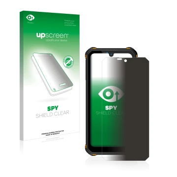 Front side of a product packaging with the brand logo upscreen. Next to it is the device Oukitel WP15 5G shown with the corres