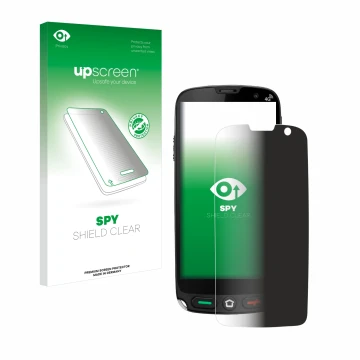 Front side of a product packaging with the brand logo upscreen. Next to it is the device Brondi Amico XS shown with the corres