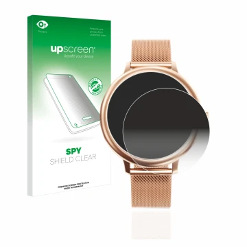 Front side of a product packaging with the brand logo upscreen. Next to it is the device Naixues Smartwatch CF80 1.08