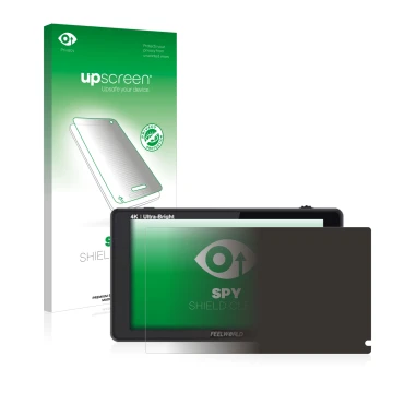 Front side of a product packaging with the brand logo upscreen. Next to it is the device Feelworld LUT6S 6