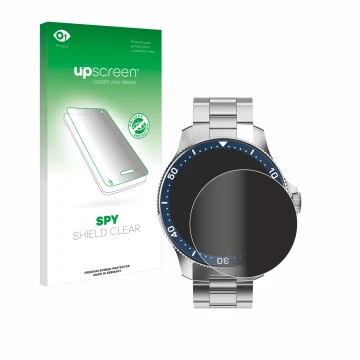 Front side of a product packaging with the brand logo upscreen. Next to it is the device Withings ScanWatch Horizon (43 mm) sh