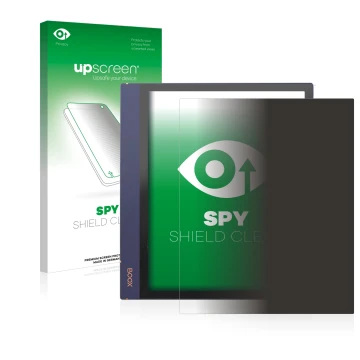 Front side of a product packaging with the brand logo upscreen. Next to it is the device Boox Note Air 2 shown with the corres