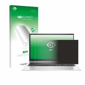 Front side of a product packaging with the brand logo upscreen. Next to it is the device HP EliteBook 850 G7 shown with the co