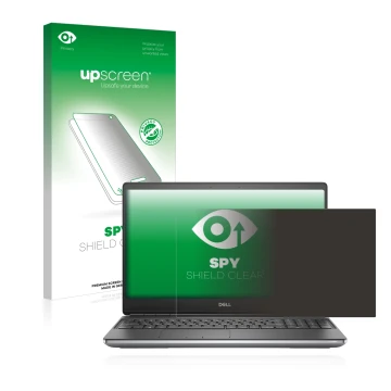 Front side of a product packaging with the brand logo upscreen. Next to it is the device Dell Precision 7560 shown with the co