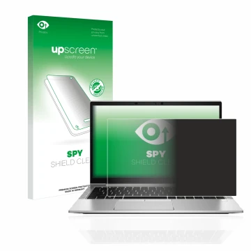 Front side of a product packaging with the brand logo upscreen. Next to it is the device HP EliteBook 840 G8 shown with the co