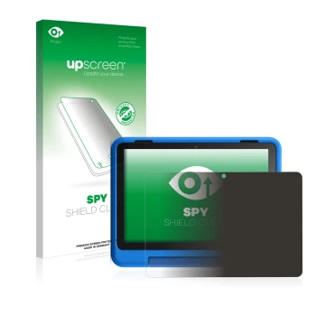 Front side of a product packaging with the brand logo upscreen. Next to it is the device Amazon Fire HD 8 Kids Pro Edition 202