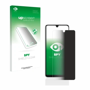 Front side of a product packaging with the brand logo upscreen. Next to it is the device Samsung Galaxy A33 5G shown with the 