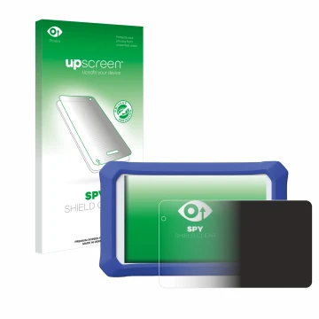 Front side of a product packaging with the brand logo upscreen. Next to it is the device Clementoni Clempad X Revolution shown