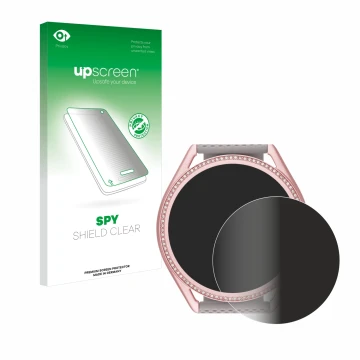 Front side of a product packaging with the brand logo upscreen. Next to it is the device Michael Kors Access MKGO Gen 5E MKT 5