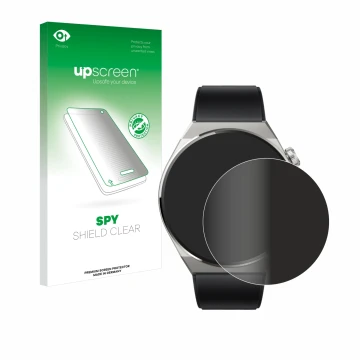 Front side of a product packaging with the brand logo upscreen. Next to it is the device Huawei Watch GT 3 Pro Titanium (46mm)