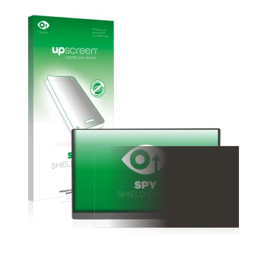 Front side of a product packaging with the brand logo upscreen. Next to it is the device Arzopa 15.6