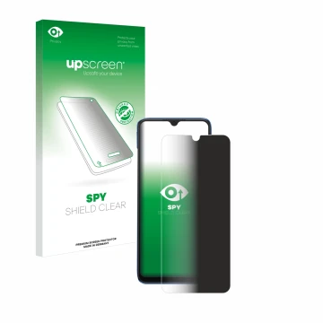 Front side of a product packaging with the brand logo upscreen. Next to it is the device Xiaomi Redmi 10C shown with the corre