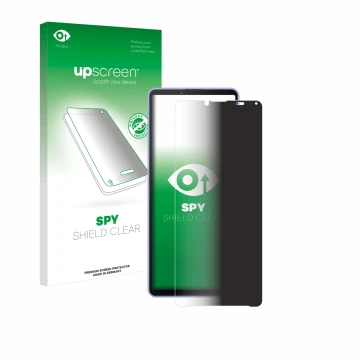 Front side of a product packaging with the brand logo upscreen. Next to it is the device Sony Xperia 10 IV shown with the corr