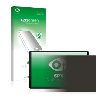 Front side of a product packaging with the brand logo upscreen. Next to it is the device Lenovo Tab M10 FHD Plus (2nd Gen.) sh