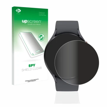 Front side of a product packaging with the brand logo upscreen. Next to it is the device Samsung Galaxy Watch 5 (44mm) shown w