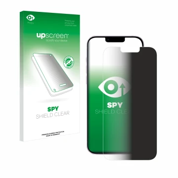 Front side of a product packaging with the brand logo upscreen. Next to it is the device Apple iPhone 14 Plus shown with the c