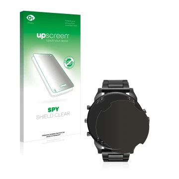 Front side of a product packaging with the brand logo upscreen. Next to it is the device Diesel DZ7395 Mr. Daddy 2.0 shown wit