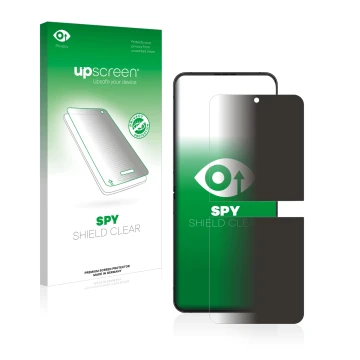 Front side of a product packaging with the brand logo upscreen. Next to it is the device Samsung Galaxy Z Flip 4 shown with th