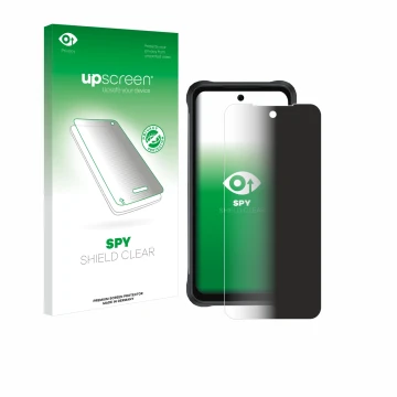 Front side of a product packaging with the brand logo upscreen. Next to it is the device Umidigi Bison 2 Pro shown with the co