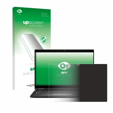 Front side of a product packaging with the brand logo upscreen. Next to it is the device Dell Latitude 7390 2-in-1 Business sh