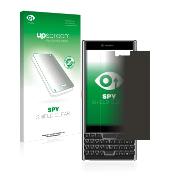 Front side of a product packaging with the brand logo upscreen. Next to it is the device Unihertz Titan Slim shown with the co