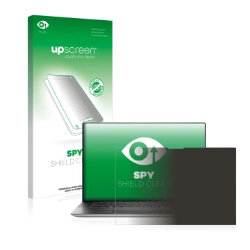 Front side of a product packaging with the brand logo upscreen. Next to it is the device Dell XPS 15 9520 Touch shown with the