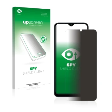 Front side of a product packaging with the brand logo upscreen. Next to it is the device Xiaomi Poco M5 shown with the corresp
