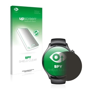Front side of a product packaging with the brand logo upscreen. Next to it is the device Xiaomi Watch S1 Pro shown with the co