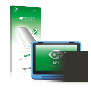 Front side of a product packaging with the brand logo upscreen. Next to it is the device Amazon Fire HD 8 Kids Pro 2022 shown 