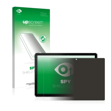 Front side of a product packaging with the brand logo upscreen. Next to it is the device Pritom M10 10.1