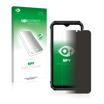 Front side of a product packaging with the brand logo upscreen. Next to it is the device Ulefone Power Armor 18T shown with th