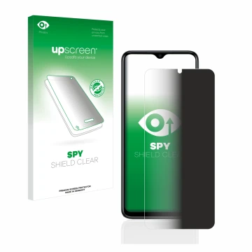 Front side of a product packaging with the brand logo upscreen. Next to it is the device Tecno Spark Go 2023 shown with the co