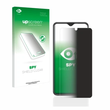 Front side of a product packaging with the brand logo upscreen. Next to it is the device Beafon M6s premium shown with the cor