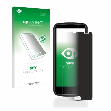 Front side of a product packaging with the brand logo upscreen. Next to it is the device Beafon M7 Lite premium shown with the