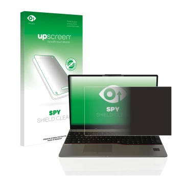 Front side of a product packaging with the brand logo upscreen. Next to it is the device Fujitsu Lifebook U7512 shown with the