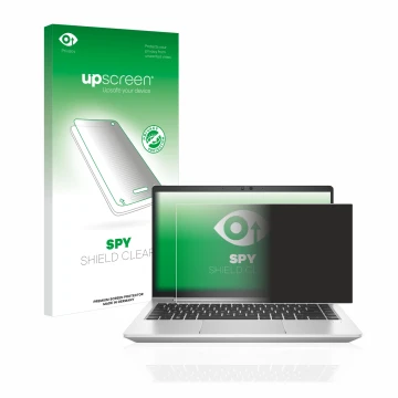 Front side of a product packaging with the brand logo upscreen. Next to it is the device HP EliteBook 640 G9 shown with the co