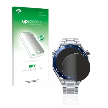 Front side of a product packaging with the brand logo upscreen. Next to it is the device Huawei Watch Ultimate (48.5 mm) shown