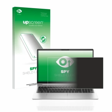 Front side of a product packaging with the brand logo upscreen. Next to it is the device HP ProBook 450 G10 shown with the cor