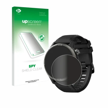 Front side of a product packaging with the brand logo upscreen. Next to it is the device Kiprun GPS 900 by Coros shown with th