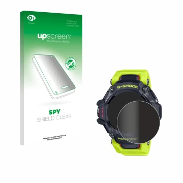 Front side of a product packaging with the brand logo upscreen. Next to it is the device Casio G-Shock GBD-H2000 shown with th