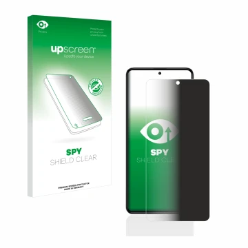 Front side of a product packaging with the brand logo upscreen. Next to it is the device Xiaomi Poco F5 Pro shown with the cor