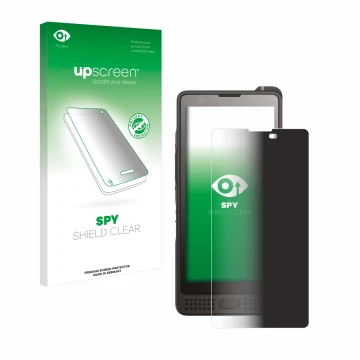 Front side of a product packaging with the brand logo upscreen. Next to it is the device Sonim XP10 shown with the correspondi