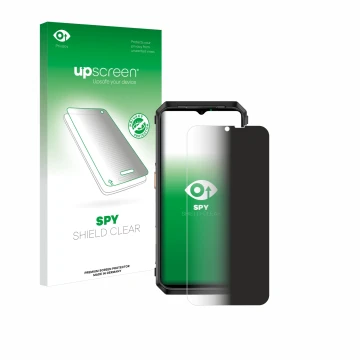 Front side of a product packaging with the brand logo upscreen. Next to it is the device Ulefone Power Armor 19T shown with th