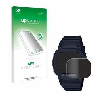 Front side of a product packaging with the brand logo upscreen. Next to it is the device Casio G-Shock GMD-S5600 shown with th