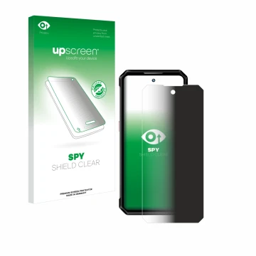 Front side of a product packaging with the brand logo upscreen. Next to it is the device Oukitel WP21 Ultra shown with the cor