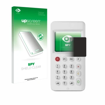 Front side of a product packaging with the brand logo upscreen. Next to it is the device myPOS Go 2 shown with the correspondi