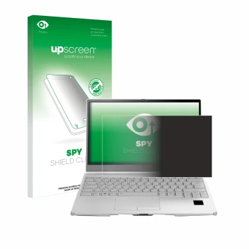 Front side of a product packaging with the brand logo upscreen. Next to it is the device Fujitsu Lifebook U9313X shown with th
